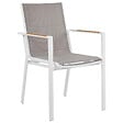 BELIANI - Lot de 4 chaises de jardin BUSSETO Métal Gris - vignette