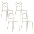 BELIANI - Lot de 4 chaises de jardin COVOLO Blanc cassé - vignette