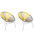 BELIANI - Lot de 2 chaises de jardin ACAPULCO Taupe - vignette