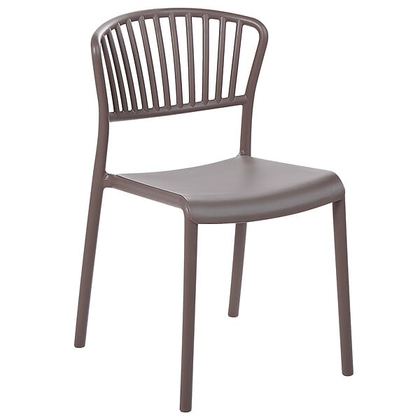 BELIANI - Lot de 4 chaises de jardin GELA Taupe - large
