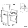 BELIANI - Lot de 2 chaises de jardin avec coussins PANCOLE Tissu Gris - vignette