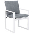 BELIANI - Lot de 2 chaises de jardin avec coussins PANCOLE Tissu Gris - vignette