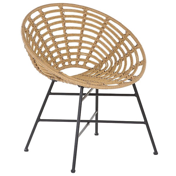 BELIANI - Lot de 2 chaises de jardin ACERRA Marron clair - large