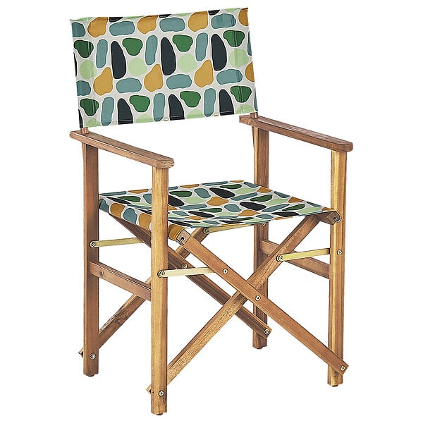 BELIANI - Lot de 2 chaises de jardin CINE Acacia Multicolore - large