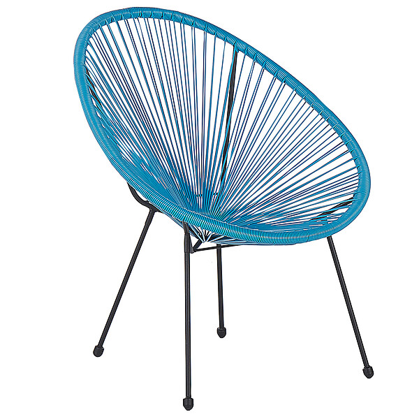 BELIANI - Lot de 2 chaises de jardin ACAPULCO II Bleu - large