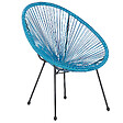 BELIANI - Lot de 2 chaises de jardin ACAPULCO II Bleu - vignette