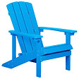 BELIANI - Chaise de jardin ADIRONDACK Bleu - vignette