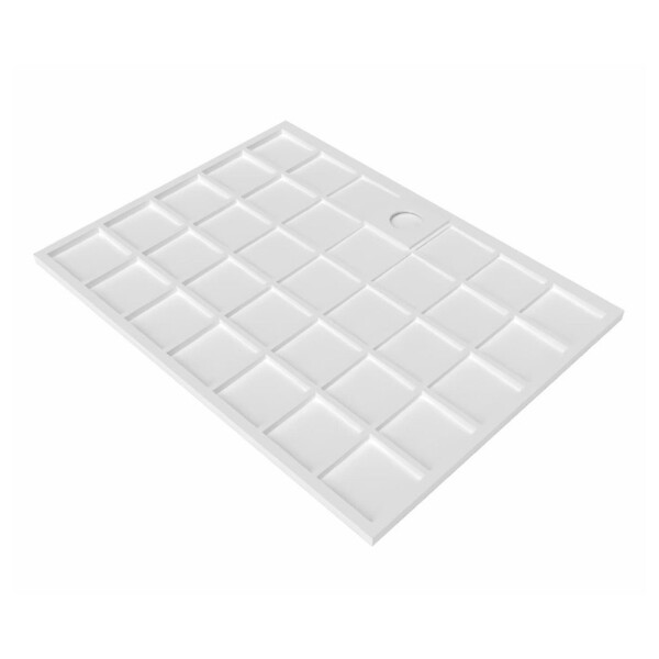 SWISS AQUA TECHNOLOGIES - Swiss Aqua Technologies Vision 120x90cm receveur de douche rectangulaire ultra-plat 3cm, surface antidérapante, marbre coulé, blanc (SATSVVI12090B) - large