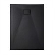 CERAMIA - Ceramia Essential 140x80 cm receveur de douche rectangulaire à poser SMC avec surface effet pierre, noir (CERAES14080B) - vignette