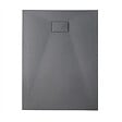 CERAMIA - Ceramia Essential 140x80 cm receveur de douche rectangulaire à poser SMC avec surface effet pierre, gris (CERAES14080DG) - vignette