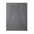 CERAMIA - Essential 120x90 cm receveur de douche rectangulaire à poser SMC avec surface effet pierre, gris (CERAES12090DG) - vignette