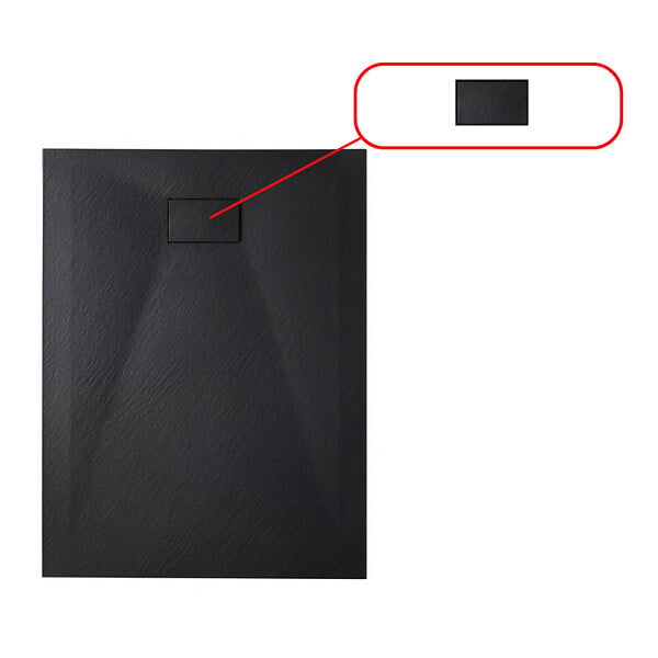 CERAMIA - Ceramia Essential cache bonde pour receveur de douche, noir (CERAESB) - large