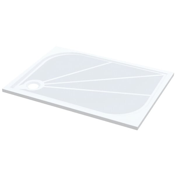 SWISS AQUA TECHNOLOGIES - Swiss Aqua Technologies Limnew 100x80 cm receveur de douche rectangulaire, marbre coulé, blanc (LIMNEW10080) - large