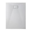 CERAMIA - Essential 120x90 cm receveur de douche rectangulaire à poser SMC avec surface effet pierre, blanc (CERAES12090W) - vignette