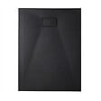 CERAMIA - Essential 140x90 cm receveur de douche rectangulaire à poser SMC avec surface effet pierre, noir (CERAES14090B) - vignette
