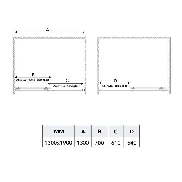 KIAMAMI VALENTINA - Cabine De Douche 130X80 Angulaire Transparente | Dream - large
