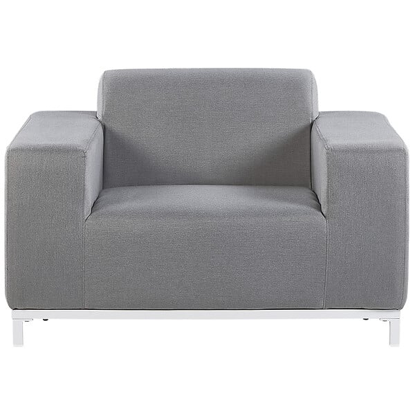 BELIANI - Ensemble de 2 fauteuils de jardin ROVIGO Tissu Gris - large