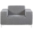BELIANI - Ensemble de 2 fauteuils de jardin ROVIGO Tissu Gris - vignette