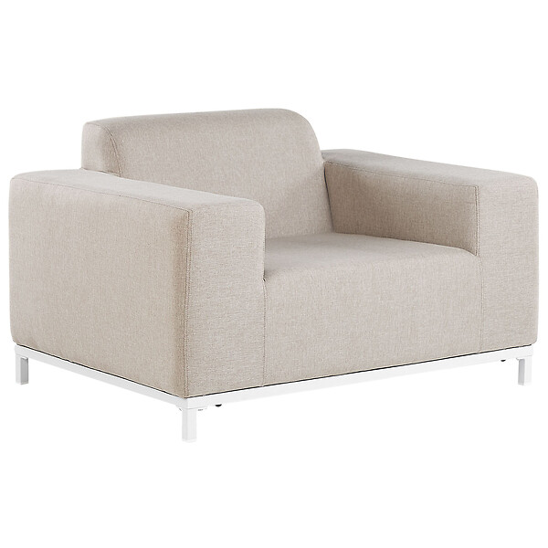 BELIANI - Ensemble de 2 fauteuils de jardin ROVIGO Tissu Beige - large