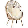 BELIANI - Chaise de jardin MURANO Polyrotin Naturel - vignette