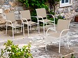 HESPERIDE - Lot de 4 fauteuils de jardin en texaline Piazza Lin/Blanc - Hespéride - vignette