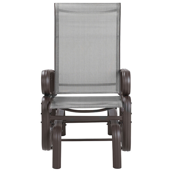 BELIANI - Chaise de jardin BORGIO Métal Marron/gris - large