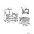 BELIANI - Lot de 2 fauteuils de jardin avec coussins RIBOLLA Rotin Naturel - vignette