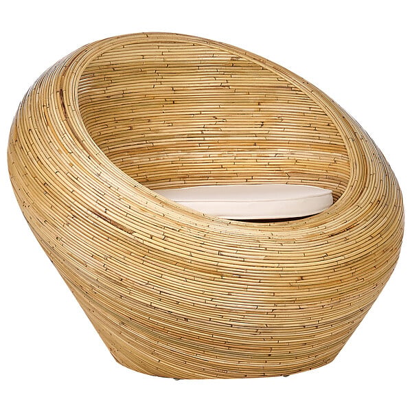 BELIANI - Ensemble de 2 fauteuils de jardin MAIORI Rotin Naturel - large