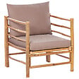 BELIANI - Fauteuil de jardin CERRETO Bambou Taupe - vignette