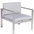 BELIANI - Fauteuil de jardin SALERNO Métal Gris clair - vignette