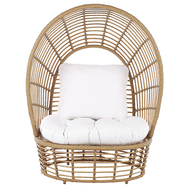 BELIANI - Fauteuil de jardin LIDO Rotin Beige - large