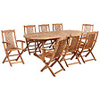 BELIANI - Salle à manger de jardin 8 places MAUI PREMIUM Beige clair Acacia - vignette