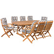BELIANI - Salle à manger de jardin 8 places MAUI Multicolore Acacia avec coussins - vignette