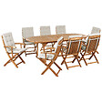 BELIANI - Salle à manger de jardin 8 places MAUI PREMIUM Taupe Acacia - vignette