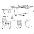 BELIANI - Salle à manger de jardin 6 places JAVA Blanc cassé Acacia avec coussins - vignette