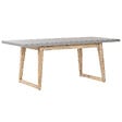 BELIANI - Salle à manger de jardin avec bancs 6 places ORIA Gris Béton - vignette
