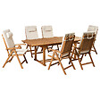 BELIANI - Salle à manger de jardin 6 places JAVA PREMIUM Beige clair Acacia - vignette