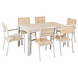 BELIANI - Salle à manger de jardin 6 places COMO Beige - vignette
