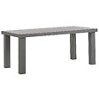 BELIANI - Salle à manger de jardin avec bancs 4 places TARANTO Gris Béton - vignette