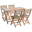 BELIANI - Salle à manger de jardin 4 places PROSSEDI Acacia Beige - vignette