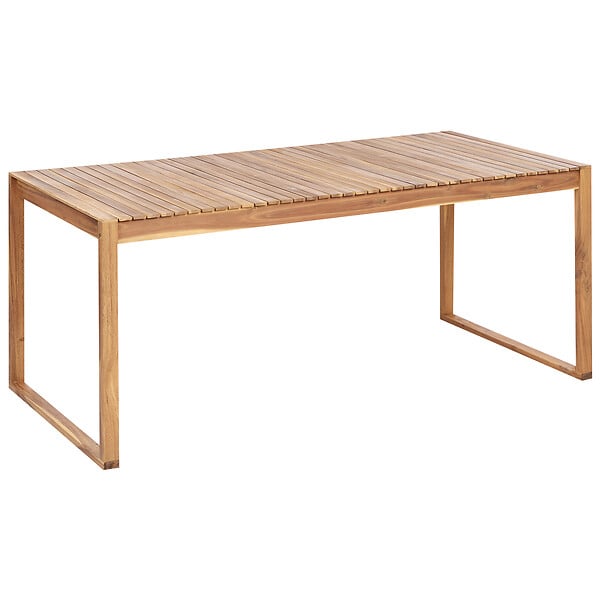 BELIANI - Salle à manger de jardin 8 places SASSARI PREMIUM Taupe Bois d'acacia certifié avec coussins - large