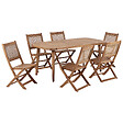 BELIANI - Salle à manger de jardin 6 places PARAGGI Naturel Bois d'acacia certifié - vignette