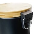 KITCHEN MOVE - Poubelle à pédale inox FOREST noir 30L - vignette