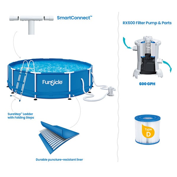FUNSICLE - Piscine tubulaire ronde Funsicle  Ø3,66m x 91cm - large