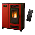 SANNOVER - Poêle à granulés Air Slim Astral 12,2 kW Bordeaux Sannover - vignette