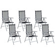 BELIANI - Lot de 6 chaises de jardin CATANIA Métal Noir - vignette