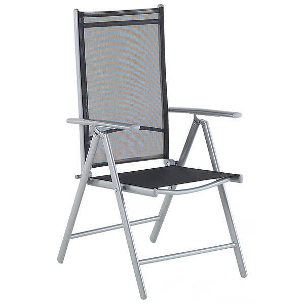 BELIANI - Lot de 6 chaises de jardin CATANIA Métal Noir - large