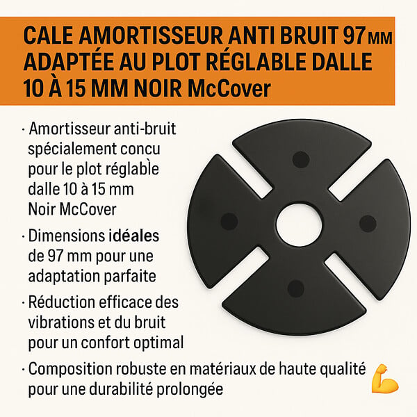 MCCOVER - Cale amortisseur anti bruit 97 mm par 10 pcs McCover Noir - large