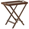 BELIANI - Table d\'appoint pour le jardin AMANTEA Acacia Marron foncé Pliant - vignette
