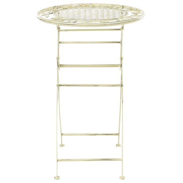 BELIANI - Table de bar de jardin BIVIO 60 cm 60 cm Métal Vert clair - large